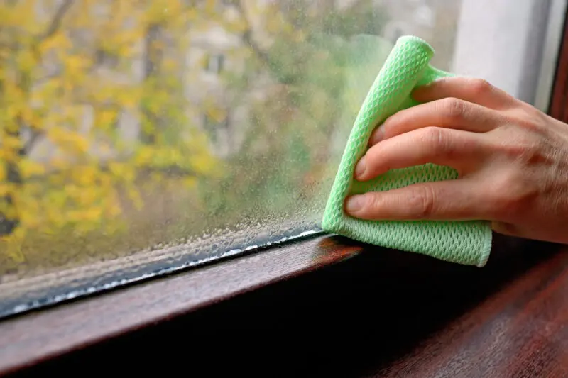 Cleaning water  condensation on window