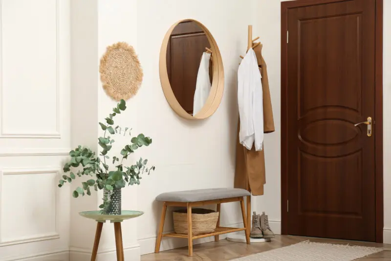 Light,Hallway,With,Stylish,Furniture.,Interior,Design