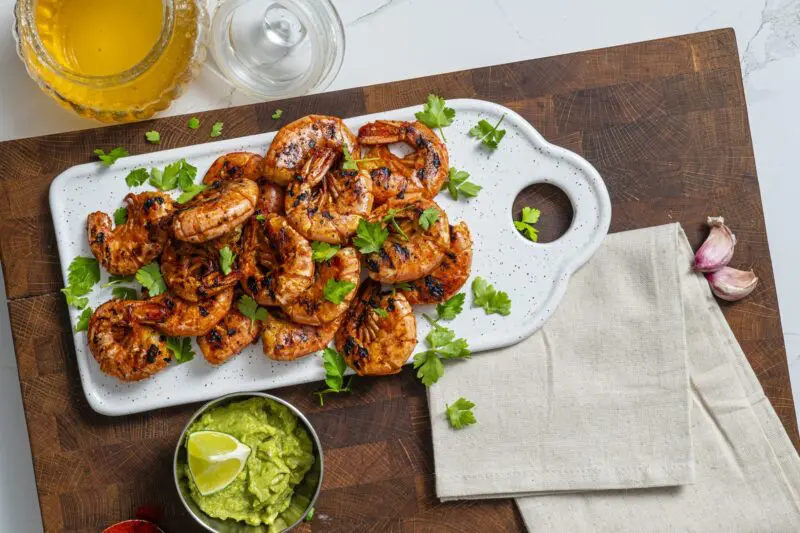 Grilované divoké krevety