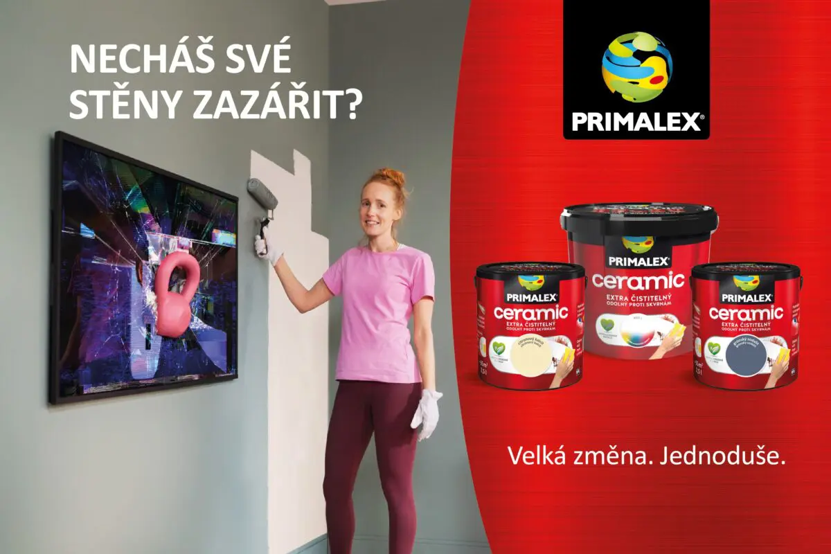 Velká změna. Jednoduše: Primalex ukazuje, že proměna začíná barvou stěny